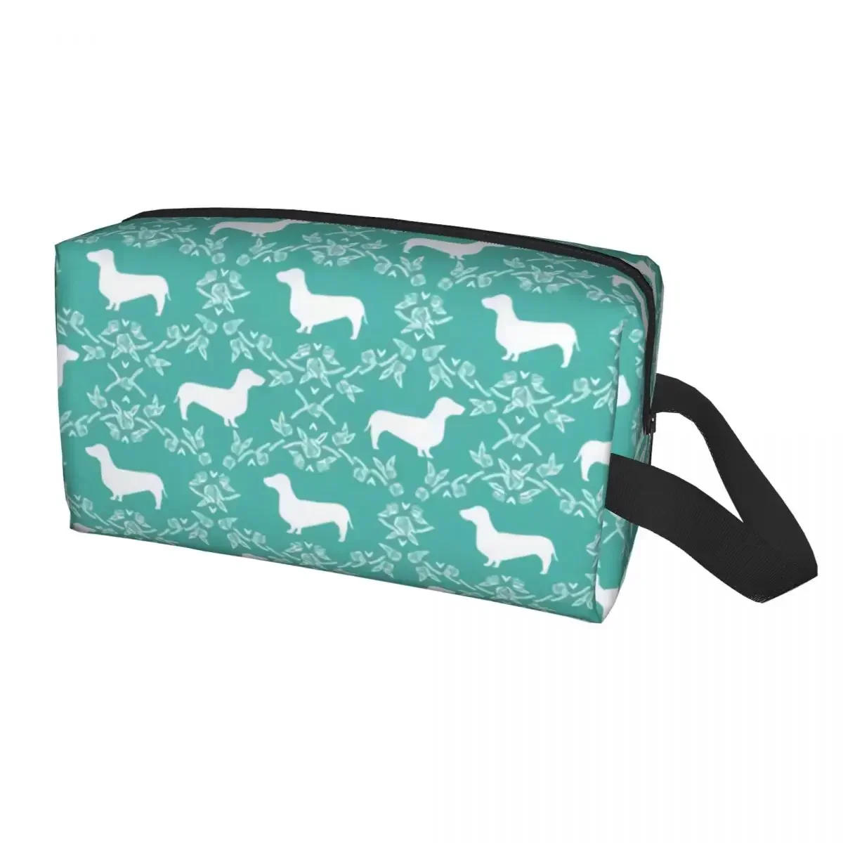 Custom Dachshund Sausage Dog Toiletry Bag for Women Badger Animal Cosmetic Makeup Organizer Lady Beauty Storage Dopp Kit Case