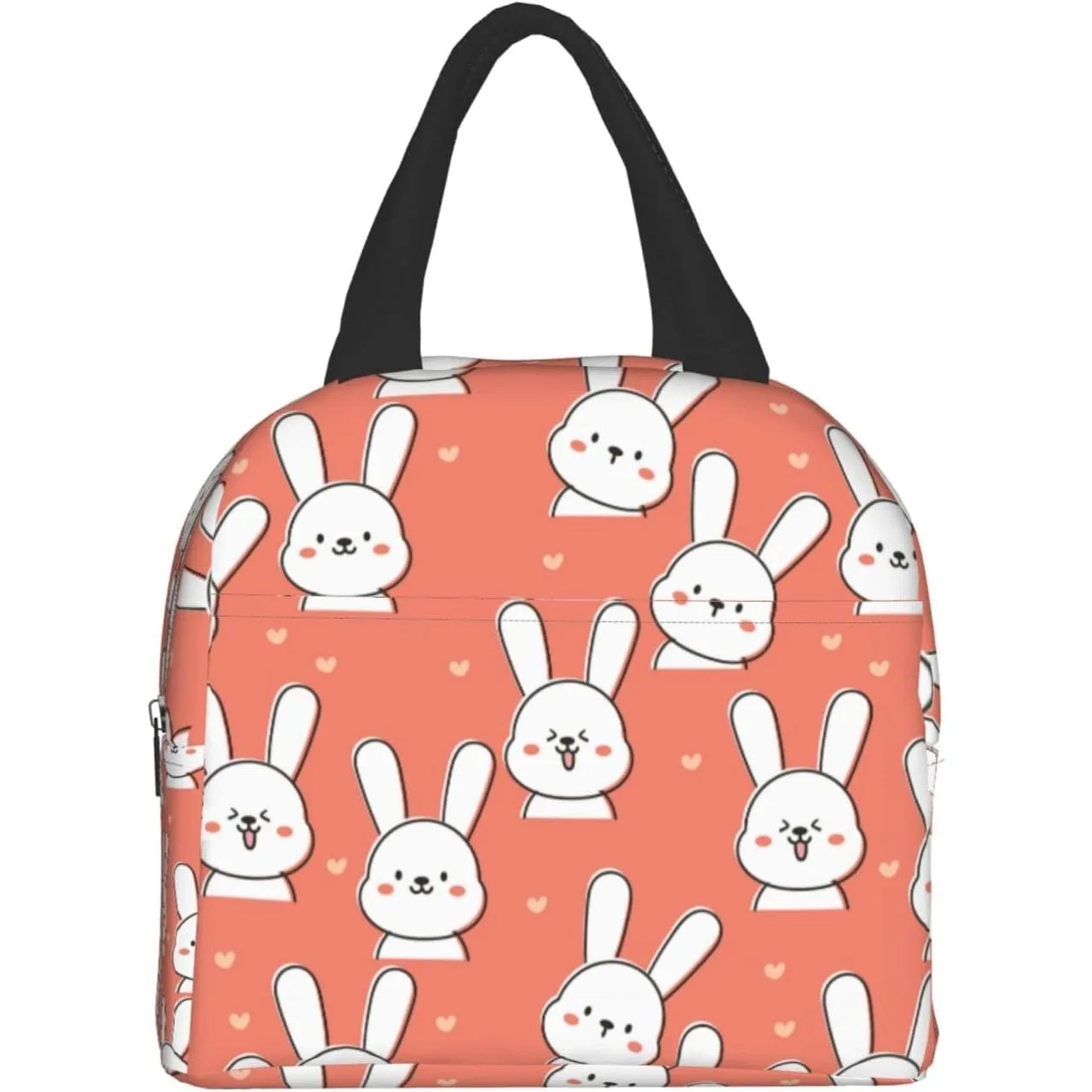 

Lunch Bag Cute Rabbits With Heart Insulated Lunch Box Reusable Lunch Bags Meal Portable Container Tote For Men Women