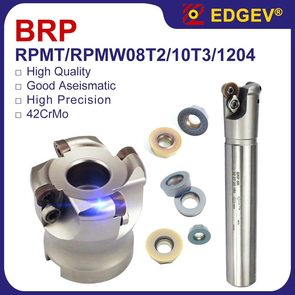 

EMRW BRP series 17-35mm 50 63 80 milling cutter head RPMT08T2 RPMT1204 RPMT10T3 milling insert FMB FMB22 cnc machine tool holder