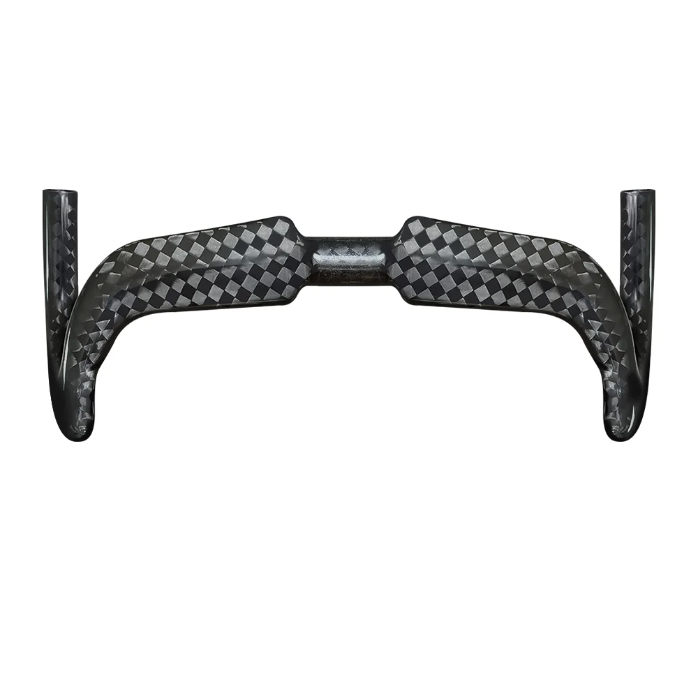 BALUGOE Carbon-Fahrradlenker für Rennrad, aerodynamischer Fahrradlenker, fest montierter Lenker, 12K, glänzend, 31,8 mm, Sport, UCI – Detail 10