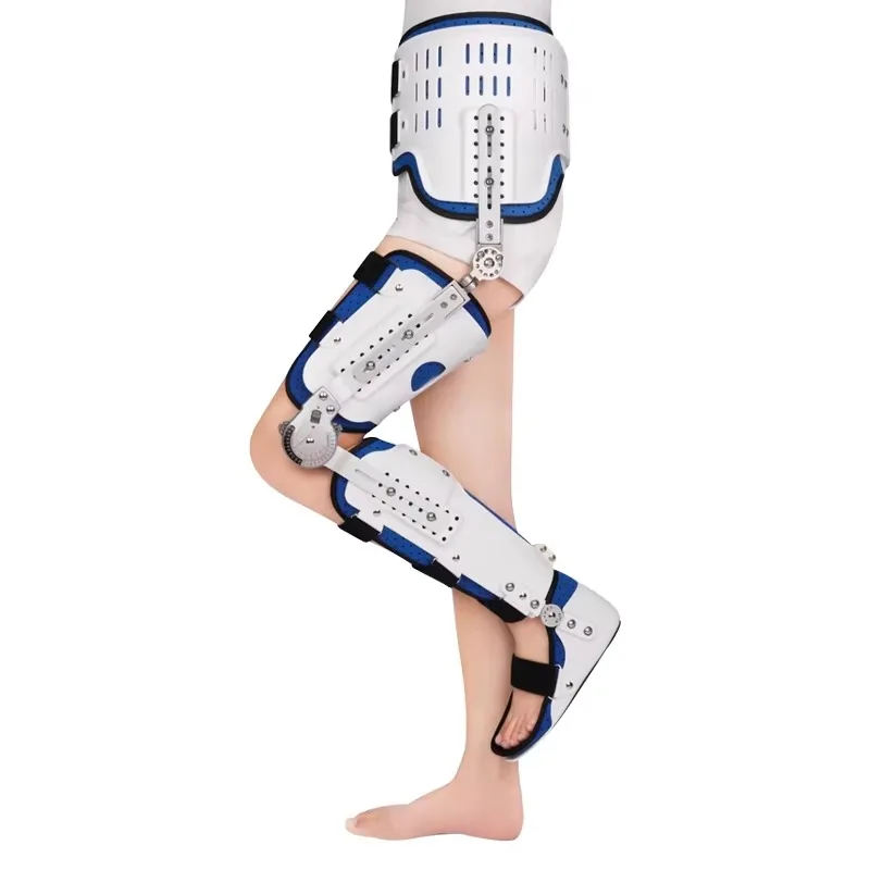 

Китай Производство ортеза Регулируемая длина бедра колено лодыжка фиксация стопы поддерживающий бандаж