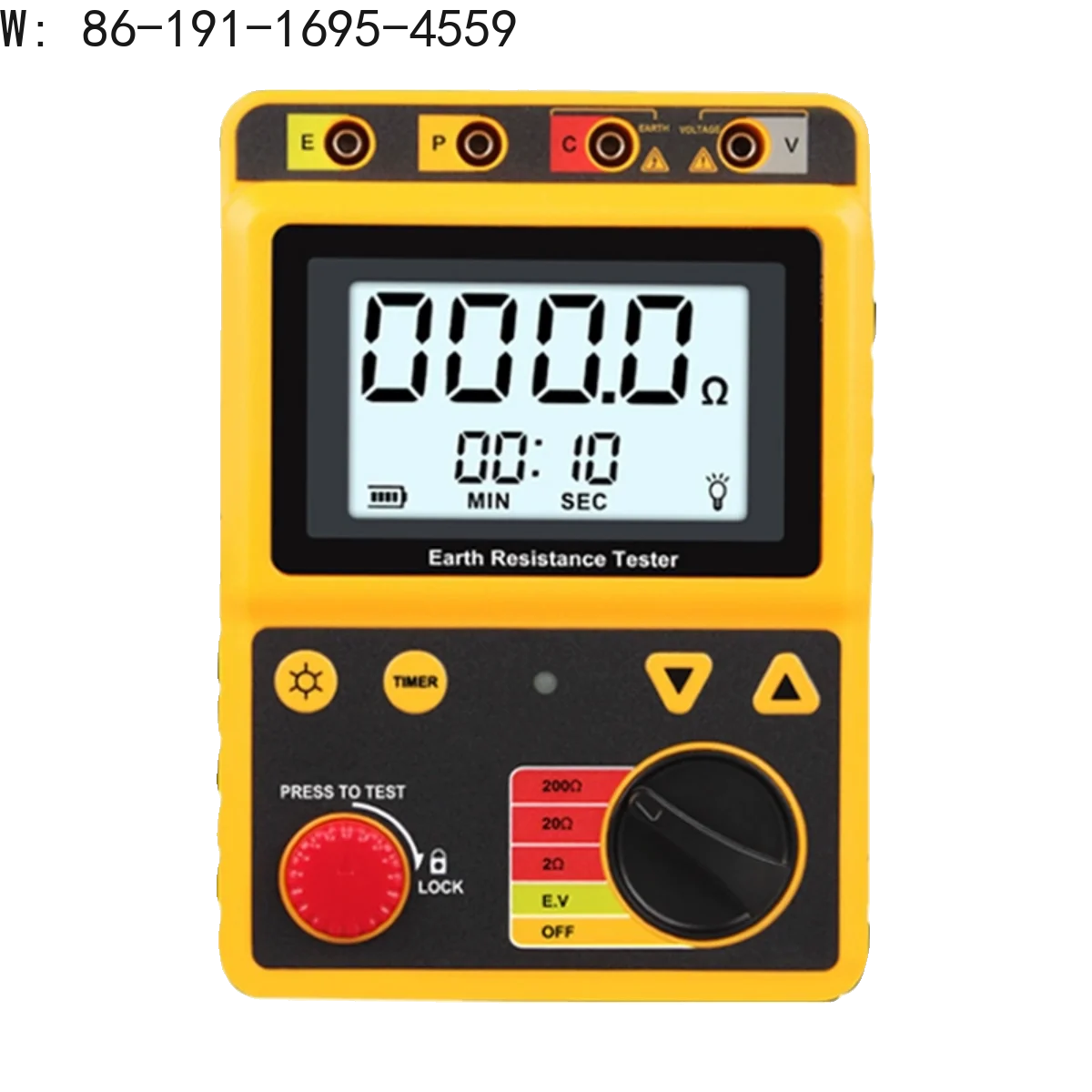 Cima Grounding Resistance Tester Digital Grounding Resistance Gauge High Precision Detector