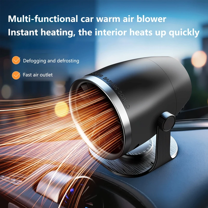 3-in-1 Car Heater 12V/24V 120W Adjustable Auto Heater Fan Car Vehicle Dashboard Cooling Fan Window Windshield Defroster