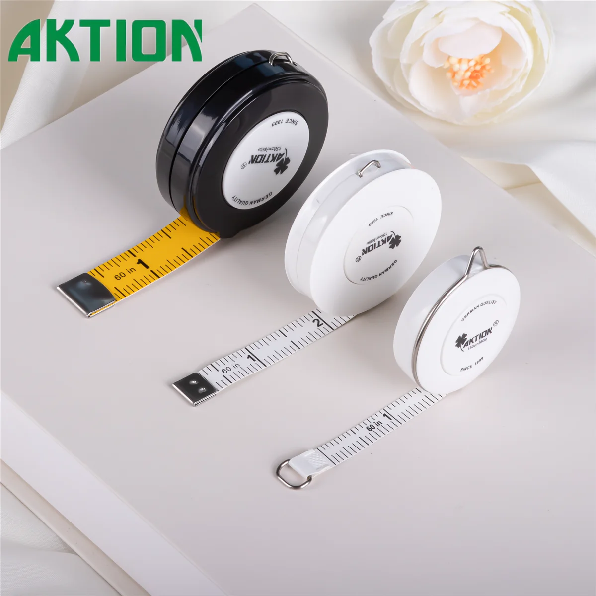 Measuring Tape 1.5M 60Inch AKTION Retractable Soft Flexible Dual Scale Tape Measure for Sewing Tailor Body Measurement view 2