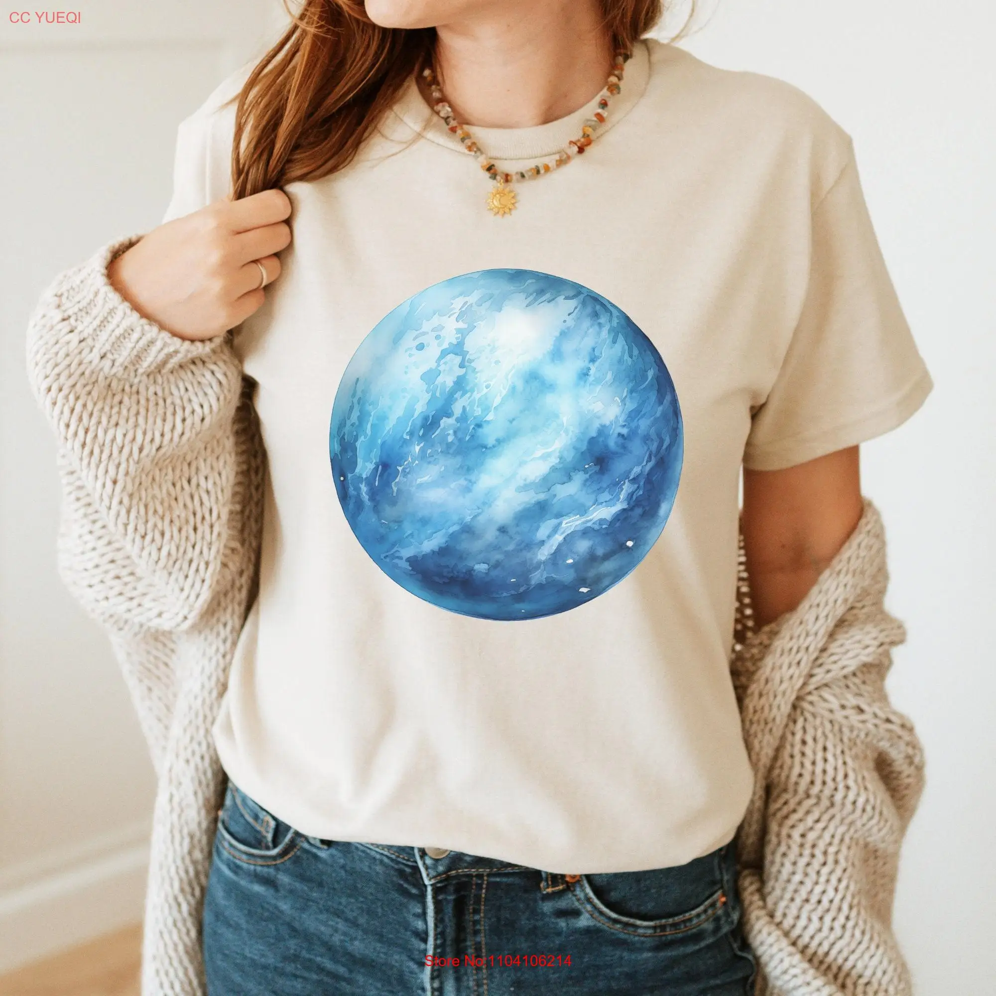 Water Planet T Shirt Ocean World Cosmic Life Space Travel Solar System Ice Europa Titan Atmosphere Terraform Exploration