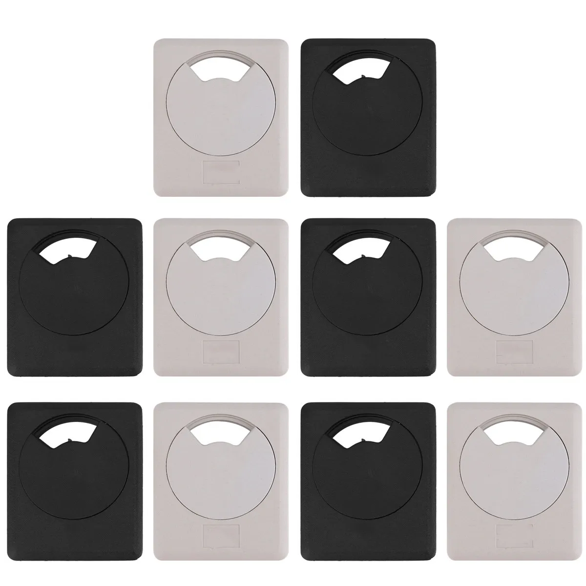 20Pcs Computer Grommet 50Mm Desk Cord Organizer Plastic Wire Hole Cover Flexible Entry Multiple Cables Desk Tidying Solution