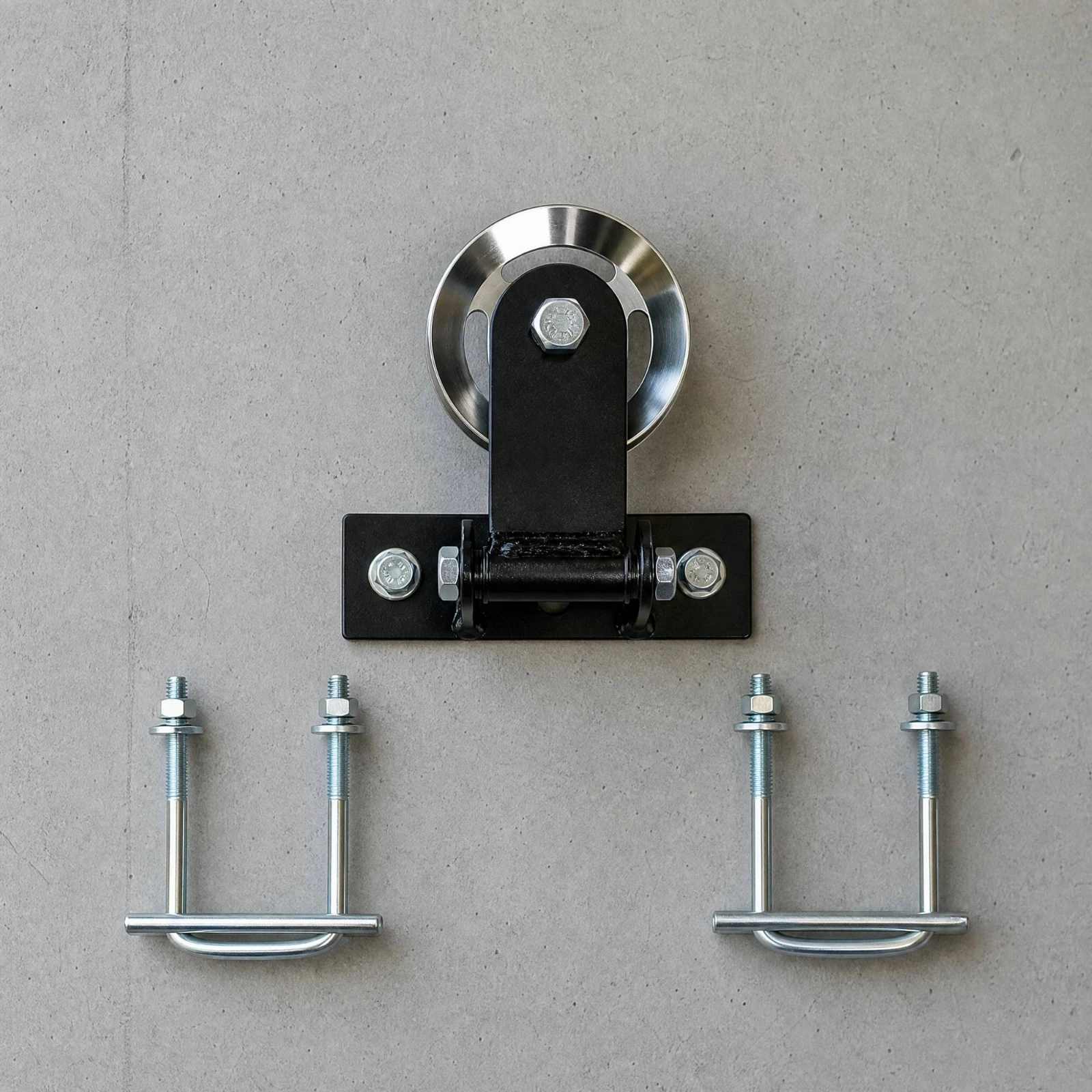 Home Gym In Garage - Pivoting Exercise Cable Pulley Bracket Adjustable