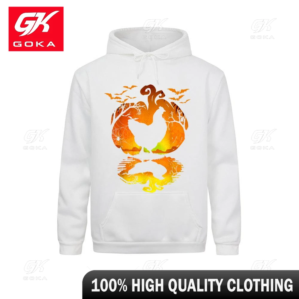 Chicken Halloween Costume Pumpkin Chicken Lovers Fall Season Pullover Sweatshirts for Womens Cosie Hoodies Simple Stylec Unisex