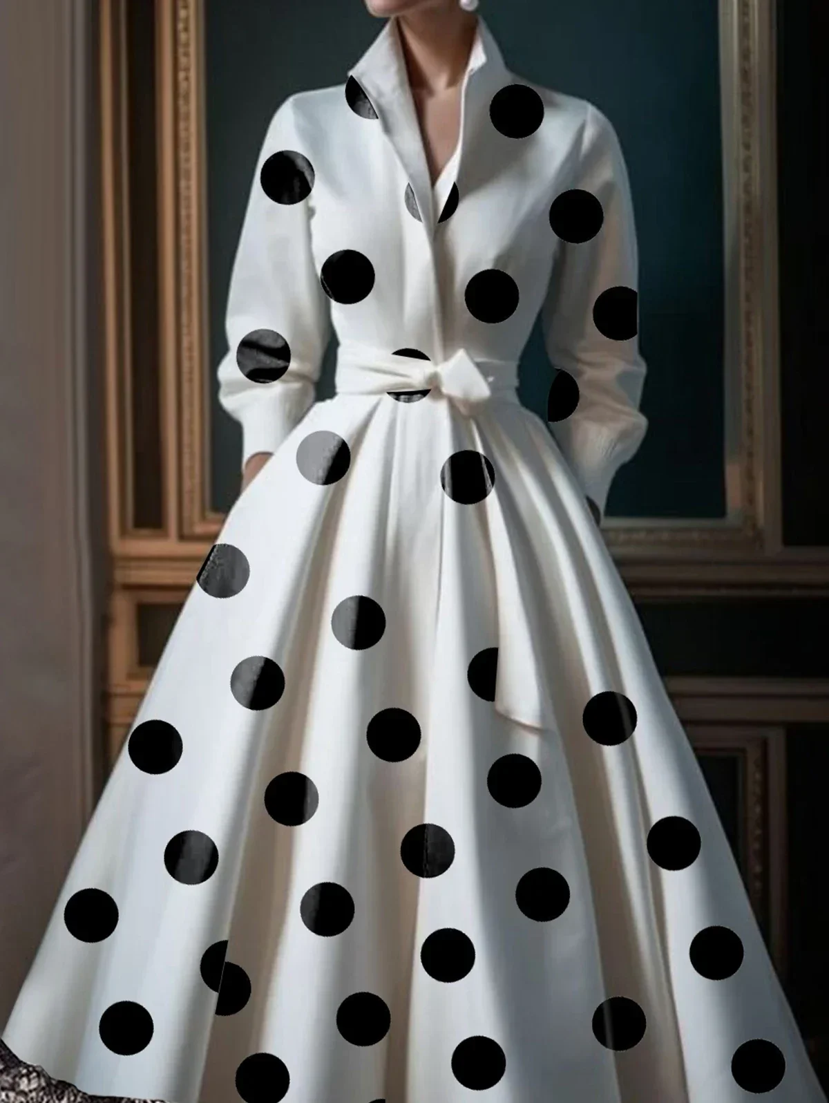 Luxury Fall Wedding Guest Dresses for Women Elegant Polka Dot Dress Evening Party Dress 2025 Women's Formal Maxi Dresses