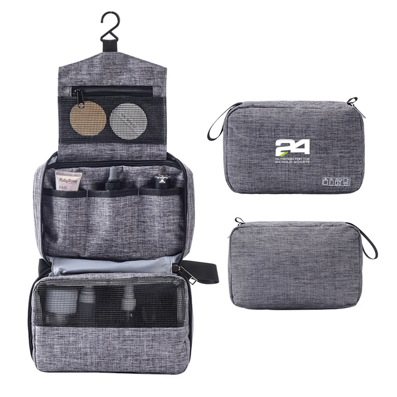 

24 Hours Logo Portable Waterproof Travel Storage Bag Large Capacity Washing Cosmetic Multifunctional Handbag Easy To Carry