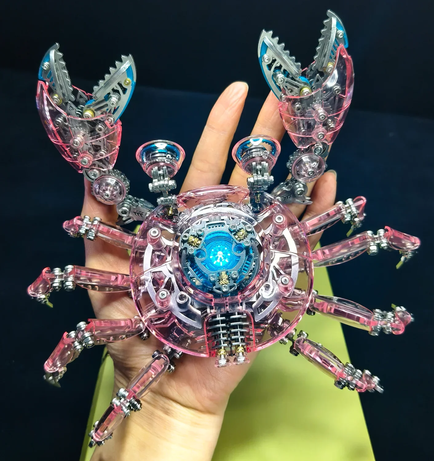DIY Mechanische Krab Metalen Model Kit 3D Puzzel Magnetische Zuiglamp Assemblage Model Trendy Handgemaakte Speelgoed Ornamenten Geschenken