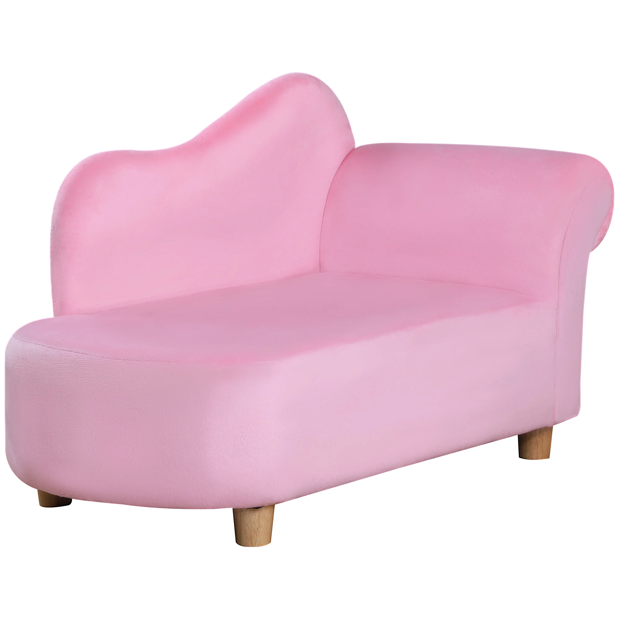 HOMCOM Children's armchair for children 3-5 years old polyester upholstered Mini sofa with padded seat load 50 kg 80x40x49 cm pink