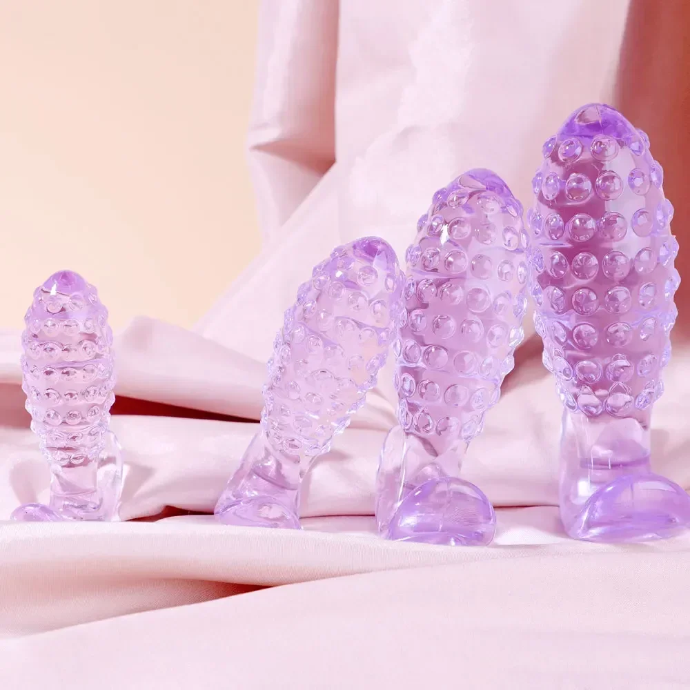 4 Sizes Clear Jelly Pineapple Anal Plug Large Dildo Sex Toy Women Male Prostate Massager Couple Tools Anal Plug Anal Toys