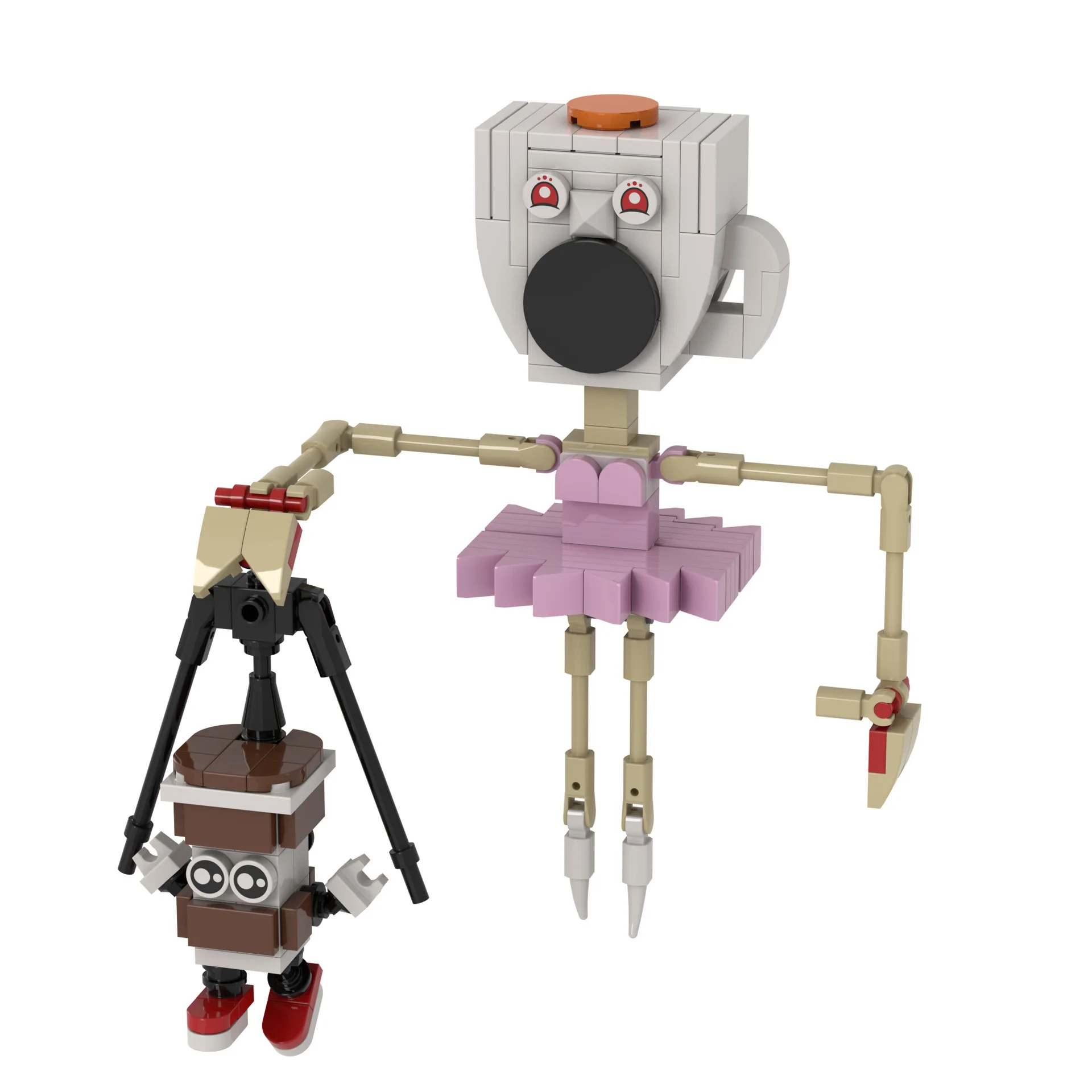 Verbeterde AI Monster TungTung Sahur Bouwstenen Italiaanse Brainrot Houten Stok Speelgoed Spel Shark Desktop Decor Collectie grappig