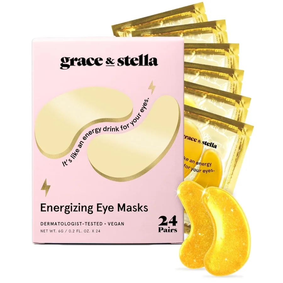 

grace stella Award Winning Under Eye Mask Travel Essentials Birthday Gifts for Women Gel Eye Patches for Dark Circles Puffy Eye