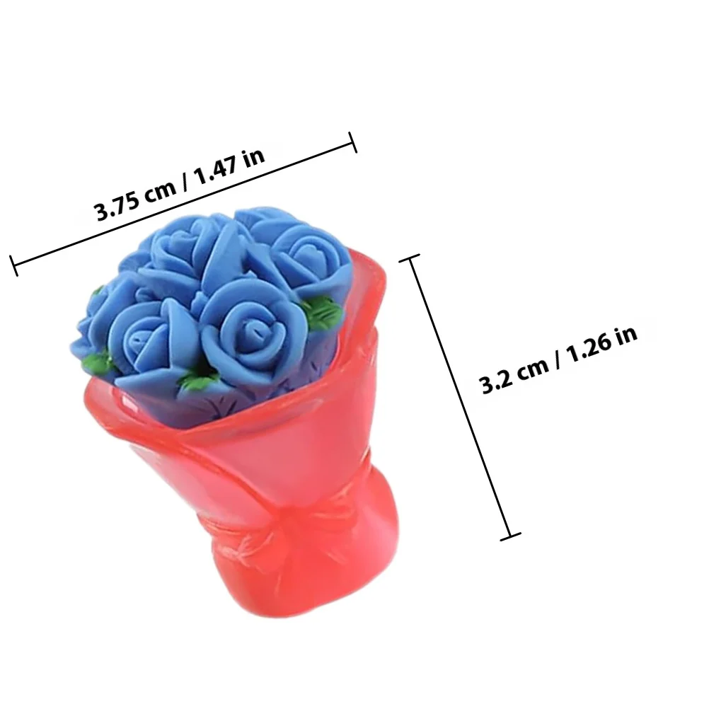 8개 미니어처 장미 꽃다발 인공 야광 장식 요정 정원용 작은 화분 다육식물 홈 데코