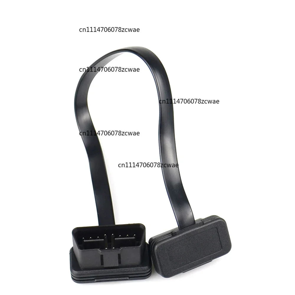 30/60/100CM Flat+Thin As Noodle 16 Pin Socket OBD OBDII OBD2 16Pin Male To Female Car Scanner Extension Cable Connector