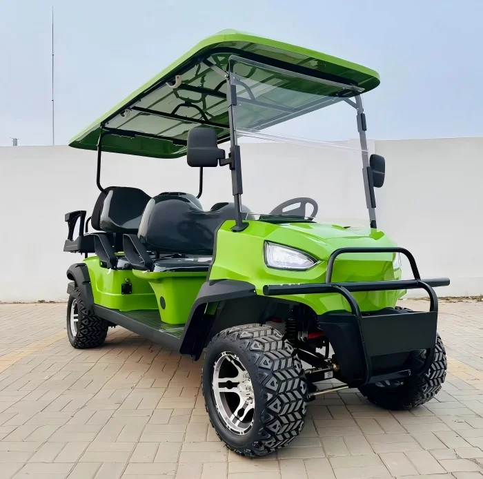 Heavy Duty 6 Seater 4 Stroke  Golf Cart With 400cc Engine Strong Load Capacity Off-Road Tires & 100-120km Range