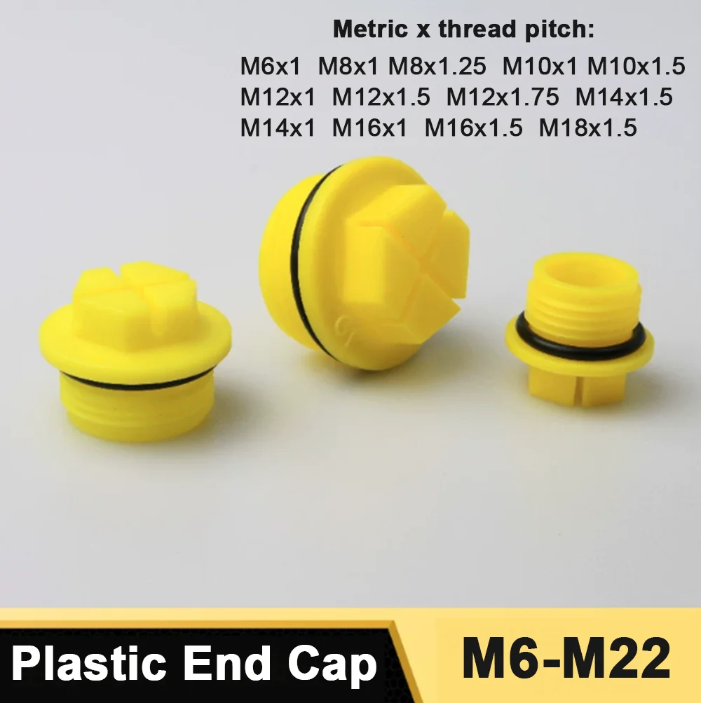 2/5/10/20PCS Cross Thread Plug Plastic Thread Plug M6-M22 External Wire Oil Plug Mechanical Seal Water Pipe Dust Plastic Plug