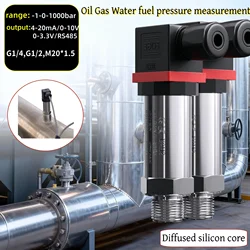 Pressure Transmitter Hydraulic Digital 4 20ma 0-10V Water Gas Oil Liquid Pressure Sensor G1/4