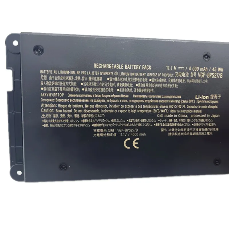 Új 11.1V 45WH VGP-BPS27 Notebook Tettlegesség számára sony vaio VGP-BPS27/B VGP-BPSC27 VGPBPS27 VGPBPS27/B VGPBPS27/N VGPBPS27/X VGPBPSC2