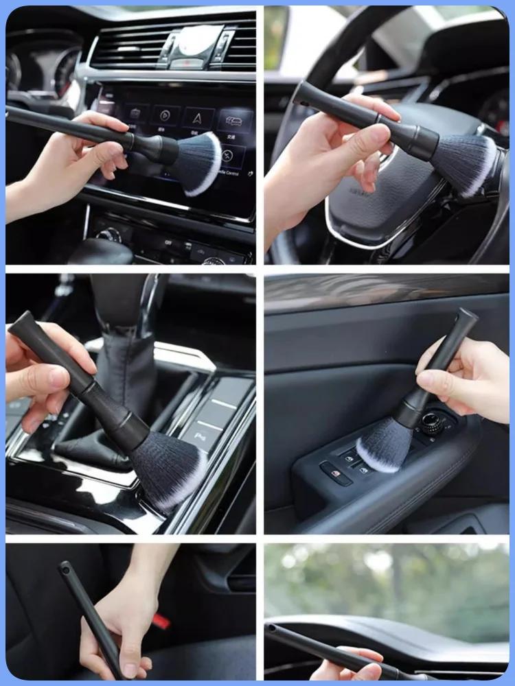1PC Car Interior Cleaning Brush For Suzuki SX4 2007 2008 2009 2010 2011 2012 2013 2014 Auto Detail Soft Bristle Brush Accessorie