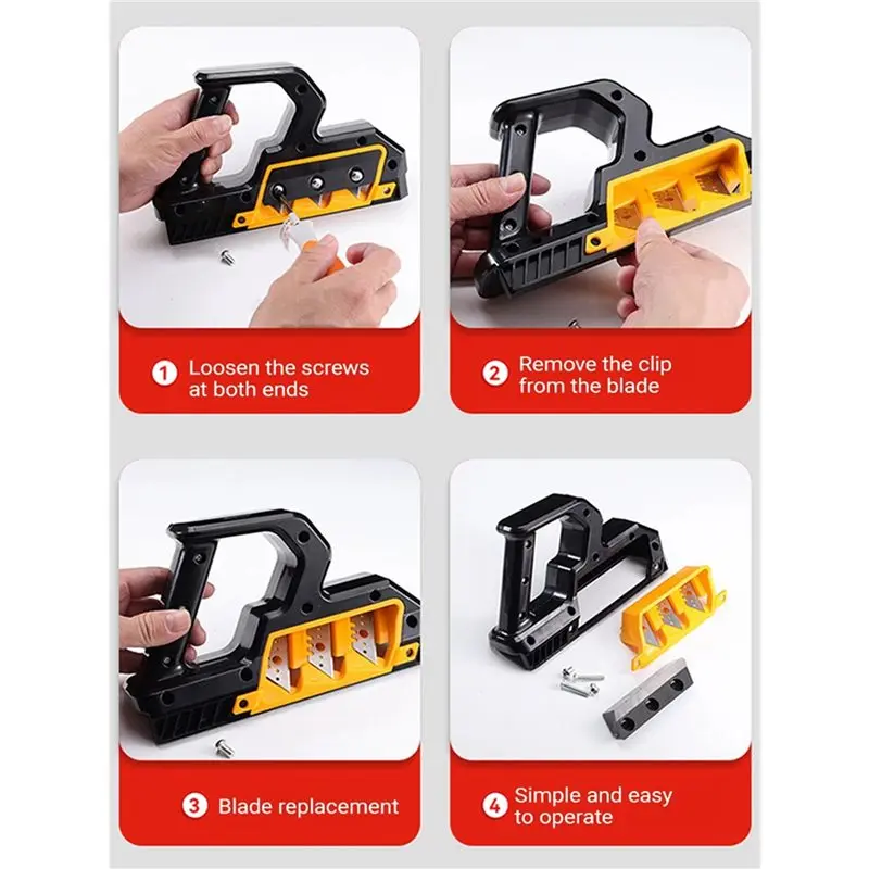 [NEWA76K!】 4X Plasterboard Quick Cutter, Gypsum Board Hand Plane Precise Drywall Edge Chamfering At 45° Trimmer Hand Tools