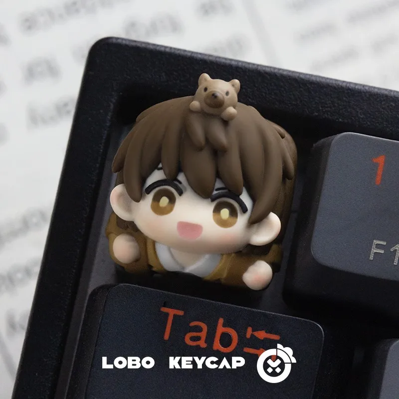 LOBO Time Raiders Keycap Hand-made Resin Cute Keycap Mechanical Keyboard Keycaps Customized Gaming Accessories Gift