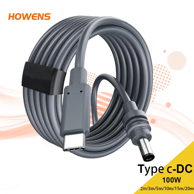 

Кабель Type-C - DC 20VPD с интеллектуальным чипом, 100 Вт, водонепроницаемый, 18AWG, из чистой меди, с низким импедансом, с защитой от помех, для наружной антенны Starlink