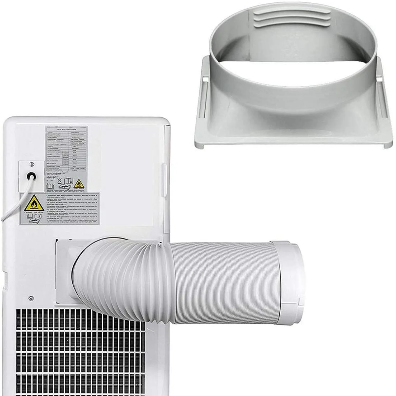 에어컨 배기 호스 인터페이스, 휴대용 홈 모바일 에어컨 바디 피팅 커넥터, 사각형 15cm