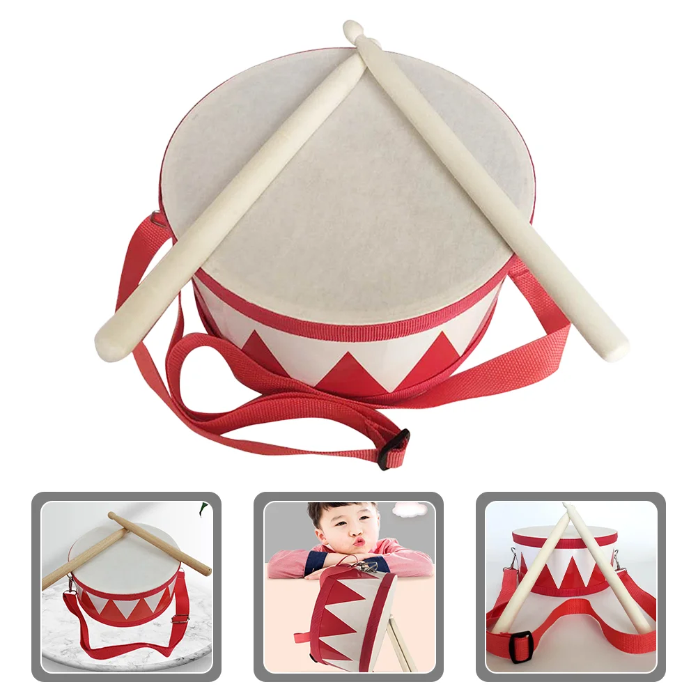 Toddler Musical Instruments Kids Snare Drum Set Percussion Polyester Early Education Toy Safe Child Drumsticks