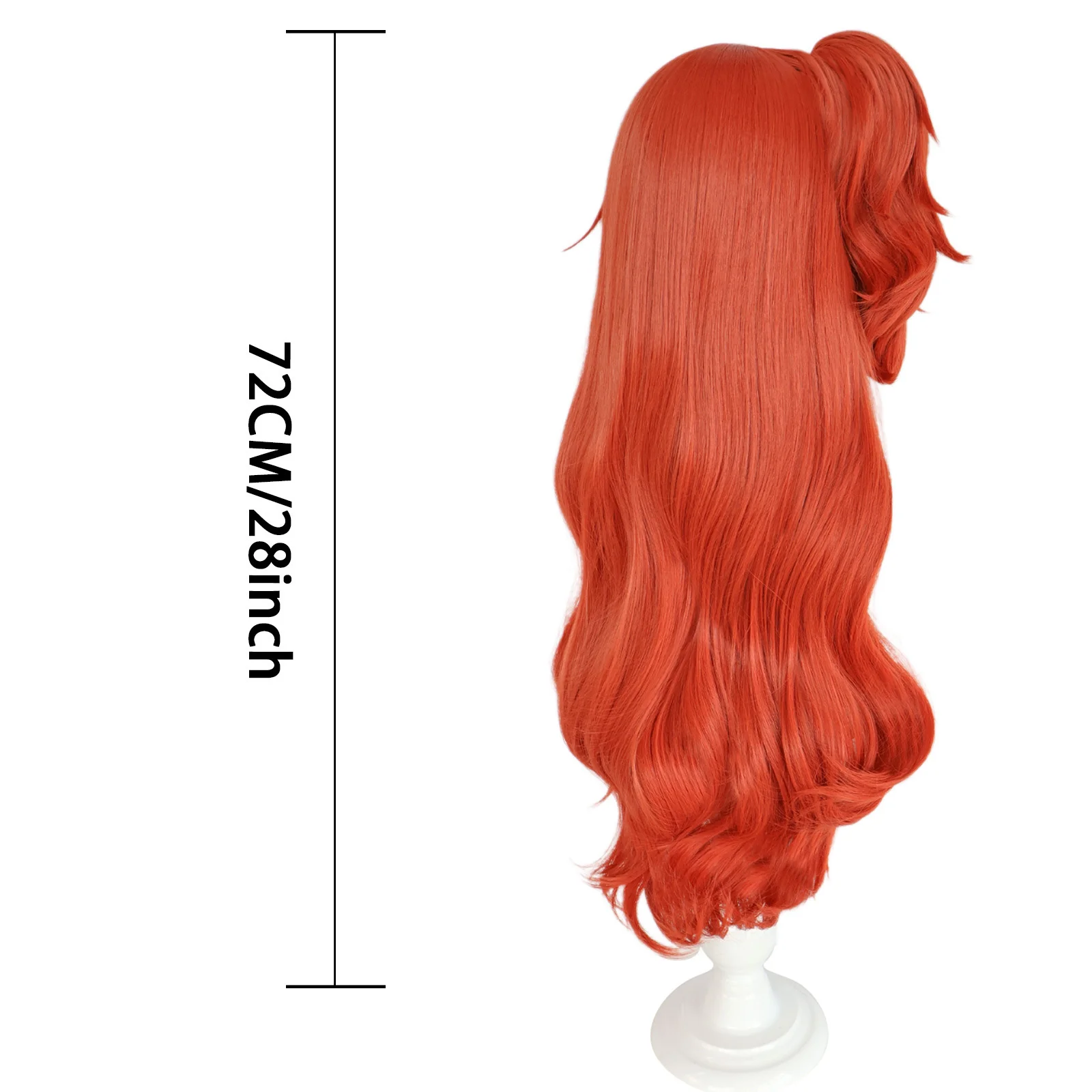 Anime Inaba Meguru Cosplay Perücke Rollenspiel Orange 72CM Langes Haar Cosplay Perücke für Halloween Karneval Party