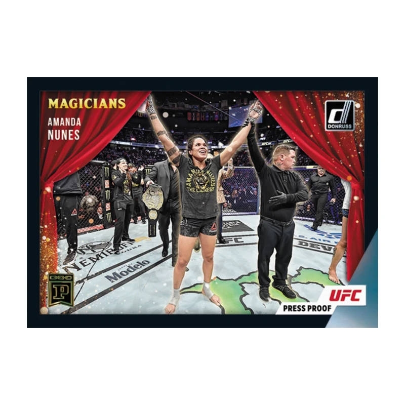Amanda Nunes Khabib Nurmagomedov Conor Mcgregor Panini Donruss UFC Series Diy Homemade Collection Flash Card Toys Gift - view 4