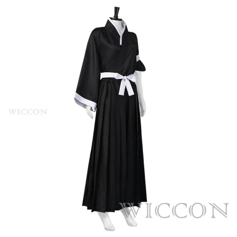 أزياء كوسبلاي كاملة الزي كوتشيكي روكيا أزياء تنكرية Ichigo Die Pa Soul Society Shinigami كيمونو حرب الدم لمدة ألف عام