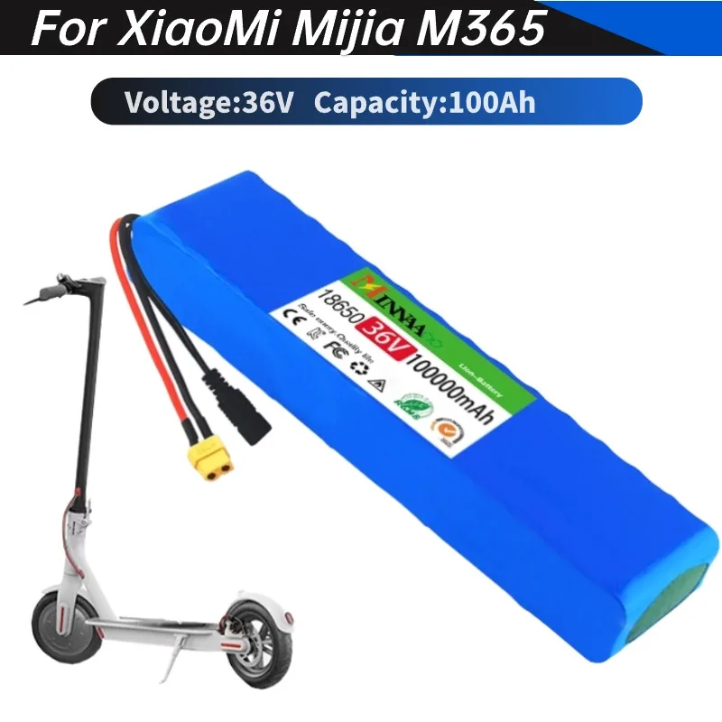 

New 36V 100Ah Replacement Li-ion Battery 10S3P for Xiaomi Mijia M365 Pro Ebike Bicycle Scooter Inside with 20A BMS