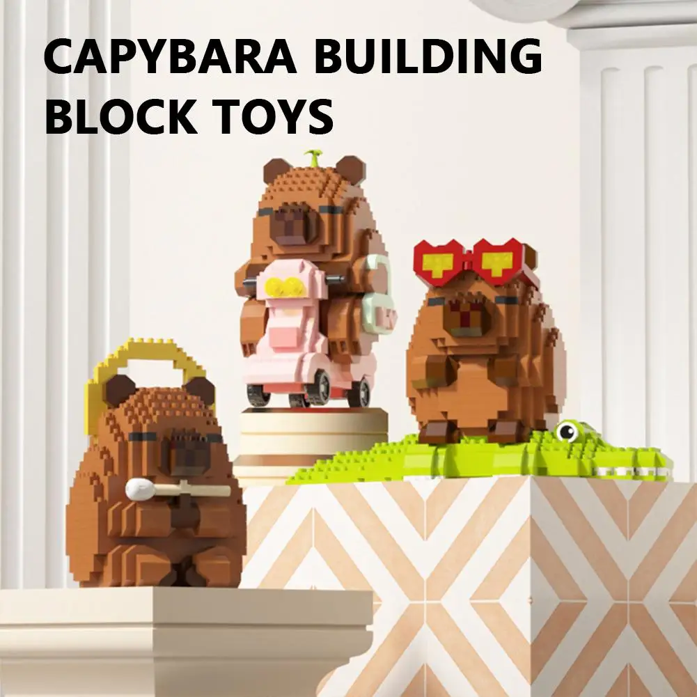 Capybara Building Blocks Set Premium Material Safe Educational Toys for Kids Creative Assembly Learning Cute Animal Shapes
