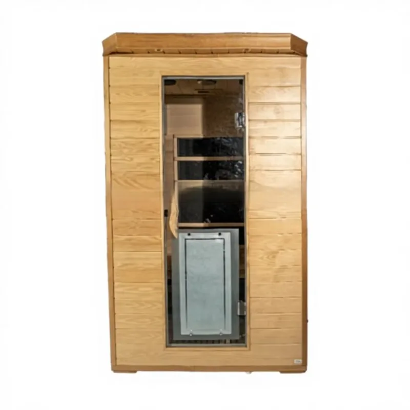 

Семейная передвижная двухместная фитнес-сауна из массива дерева с инфракрасными карбоновыми кристаллическими панелями