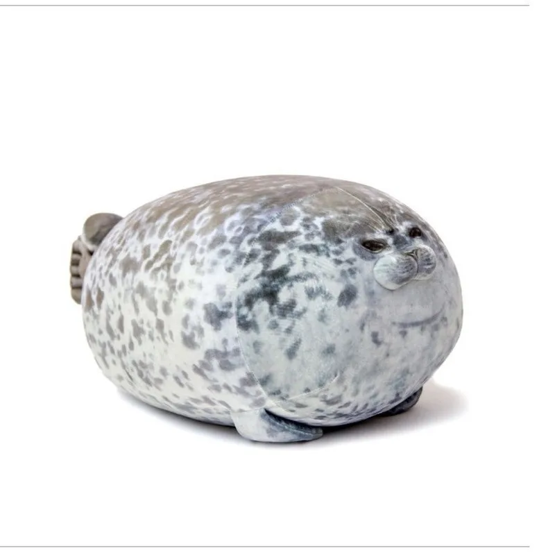 Kawaii gordinho irritado blob selo travesseiro de pelúcia aquário marinho animal recheado novidade brinquedos macio decoração do quarto brinquedos da menina presentes aniversário
