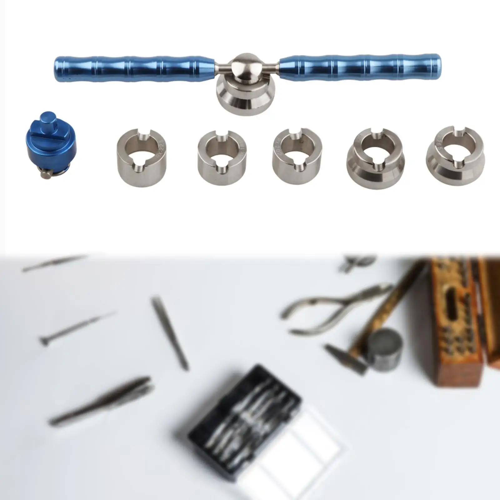 

Watch Back Case Opener Watchmaker Tool Set 18.5mm-29.5mm with Storage Box Watch Back Case Cover Opener Watch Repair Tool Set