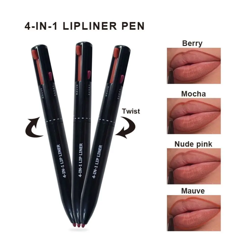 Langdurige Lip Voering Pen Handig Hoge Kleurweergave Matte Textuur Hydraterende Lip Liner Waterdichte Make-Up Pen