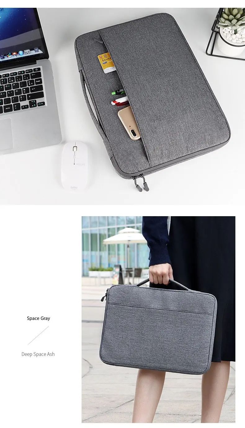 Laptop-Aktentasche 13,3-15,6 Zoll Oxford-Gewebe Wasserdichte Tragetasche für Notebooks – Detail 15