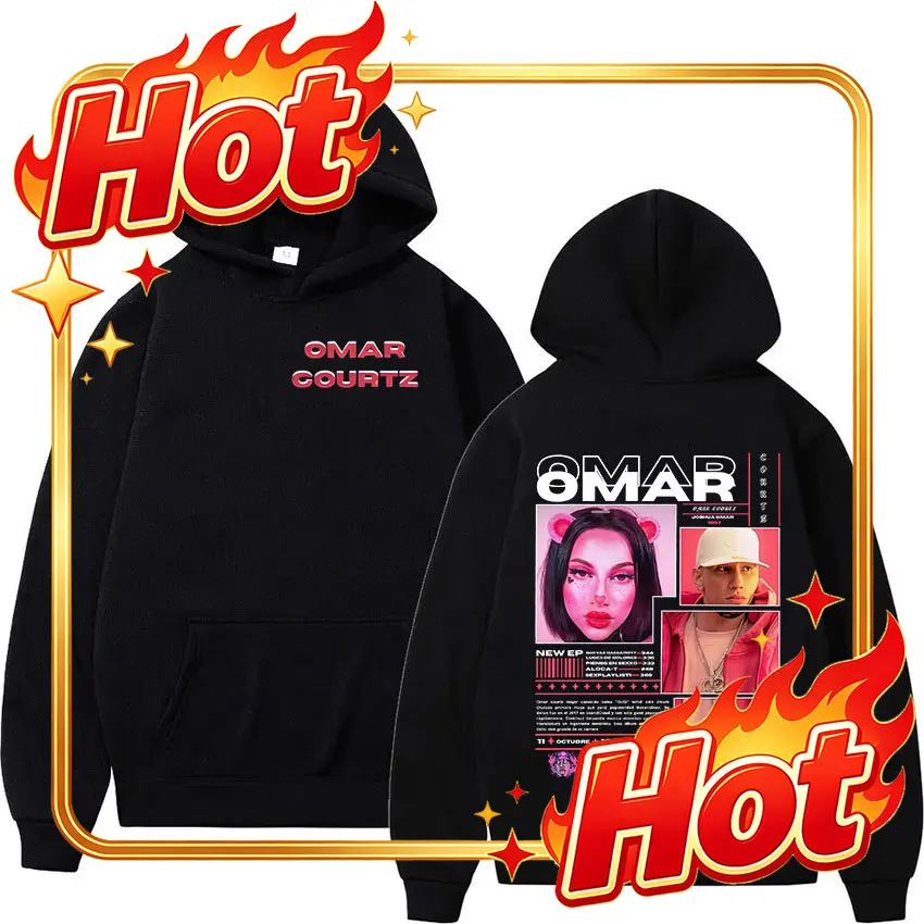 Custom Rapper Omar Courtz Tour 2025 New Album Graphic Hoodie Men's Women Fashion Harajuku Sweatshirt Casual Fleece Top Clothing