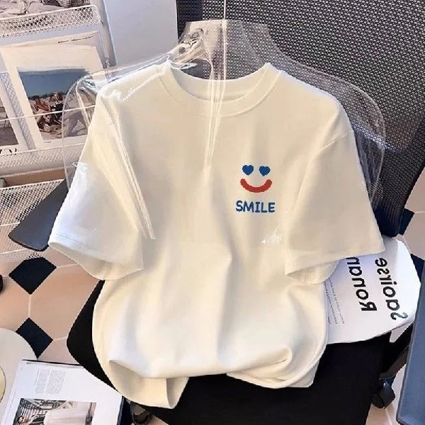 

Trendy Women's ort-Sved T-irt Harajuku up Design Slim Fit Nine-Arm Sve Henry Collar Youth Faion Spring 2025