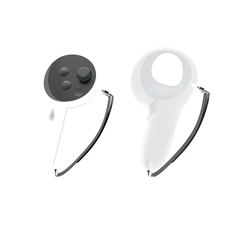 1 paio custodia protettiva in silicone con corda antiscivolo custodia per controller VR copertura maniglia per accessori VR Oculus Quest 3