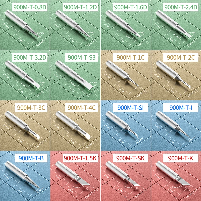 936/937 Soldering Station Universal Internal Heating Soldering Iron Tip 900M-T-SB K 2C 3C SI 900M Series Soldering Iron Tip