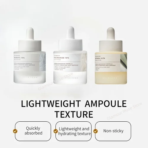 Imagen 2 del producto Ampolla Facial Coreana con Centella, Retinol 0.2, Matrixyl y Niacinamida, Sérum Iluminador Antiedad con Ácido Hialurónico para Líneas Finas