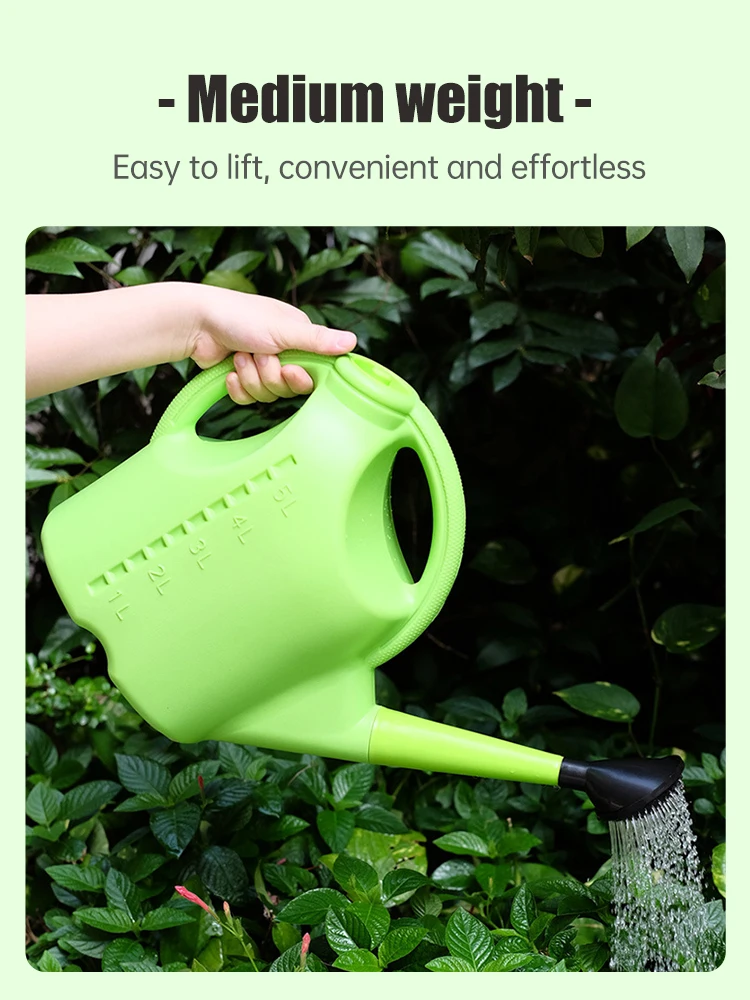 Large Capacity 5L Watering Can Long Spout Portable Manual Irrigation Small Spray Bottle Thickening Plant Watering Pot