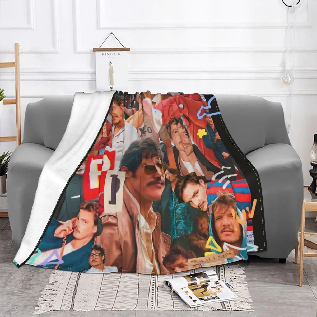 Meilleur acteur de groupe Blanket Fleece Plush All Season Super Soft Pedro Pascal Collage Throw Blankets For Car Rug Piece