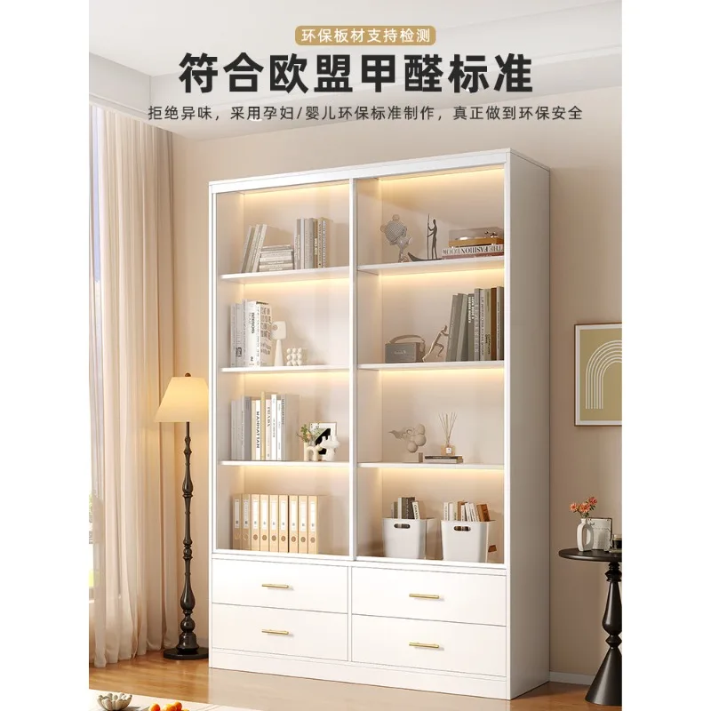 Glass sliding door bookcase figure display cabinet display home living room blind box Lego model ornament building block wine ca