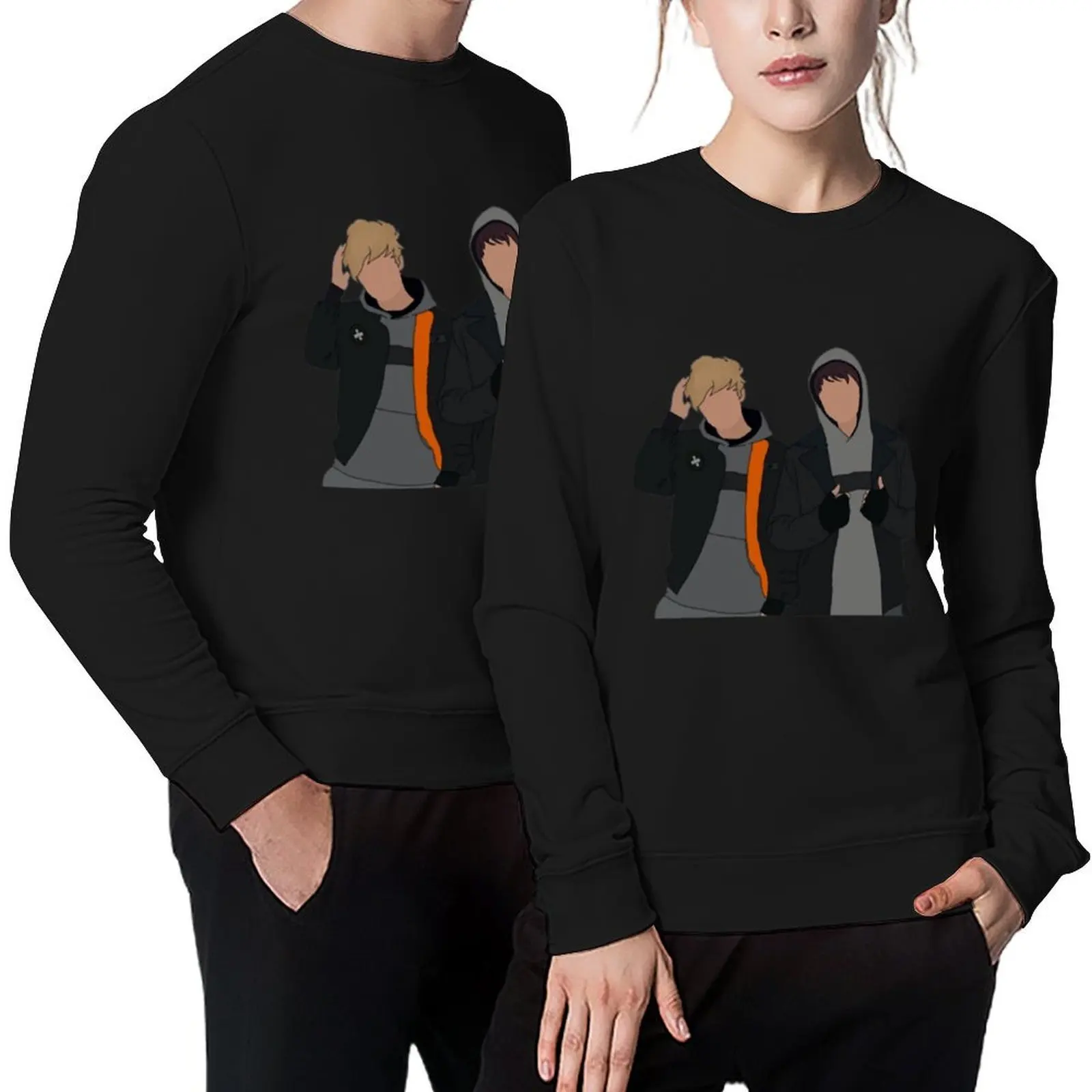 

sam and colby Pullover aesthetic clothing autumn men clothing men's winter sweater oversize sweatshirts